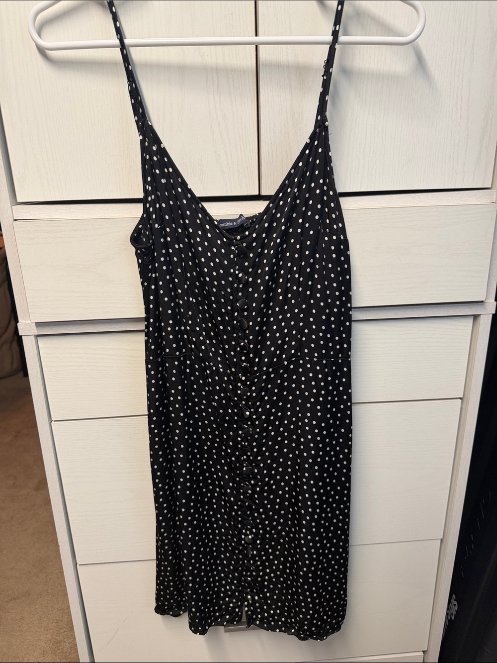 Abercrombie & Fitch Black Dress with White Polka Dots